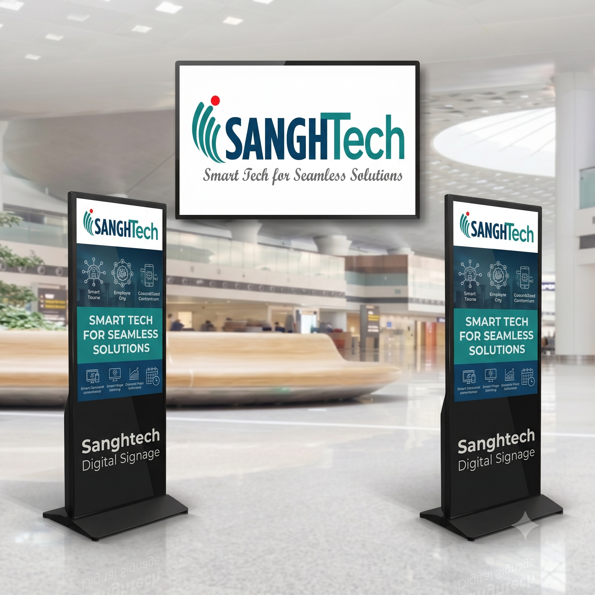 SanghTech Digital Signage Software Provider - Commercial Displays and Interactive Totems